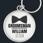 Custom Best Man Groomsman Wedding Key Ring<br><div class="desc">Personalise the name for your best man,  groomsmen or any other wedding party guest. Designed by Thisisnotme©</div>
