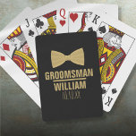 Custom Best Man Groomsman Wedding Playing Cards<br><div class="desc">Personalise the name for your best man,  groomsmen or any other wedding party guest. Designed by Thisisnotme©</div>