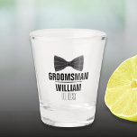 Custom Best Man Groomsman Wedding Shot Glass<br><div class="desc">Personalise the name for your best man,  groomsmen or any other wedding party guest. Designed by Thisisnotme©</div>