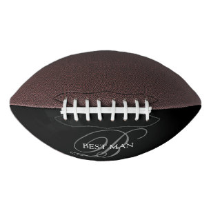 Custom Best Man Monogram American Football