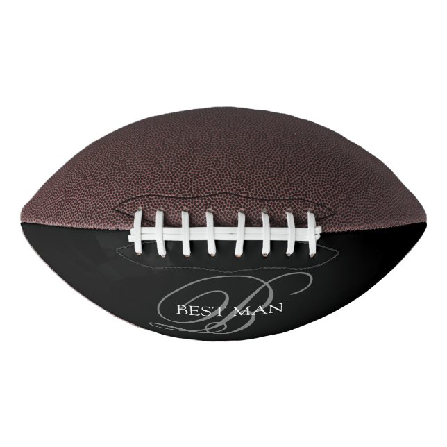 Custom Best Man Monogram American Football (Front)