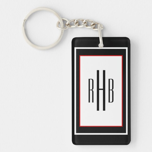Custom Best Man Monogram Keychain (Front)