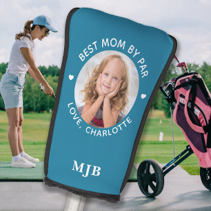Custom Best MOM By Par Personalised Monogram Photo Golf Head Cover