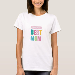 Custom best mom city typography modern T-Shirt