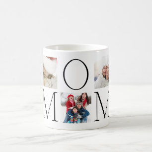 Custom Best   MOM   Ever Modern Text Photo Coffee Mug