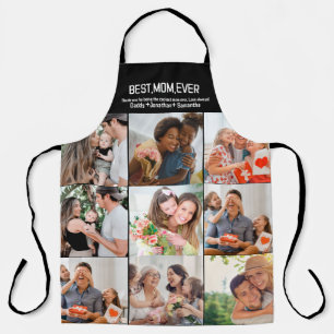 Custom Best Mom Ever Mothers Day 9 Photo Collage Apron