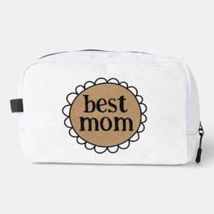 Custom BEST MOM Scalloped Edge Dopp Kit