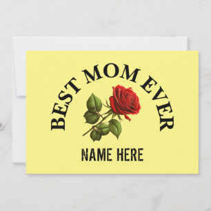 Custom Best Mum Ever Mother Name Invitation