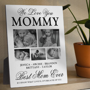 Custom Best Mum Ever Photo Collage Plaque