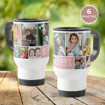 Custom Best Mum Ever Pink 10 Photo Collage  Travel Mug<br><div class="desc">Looking for the perfect gift for the Best Mum Ever? Our customisable travel mug,  featuring a 10 photo template,  is the ideal choice. Create a personalised keepsake for her birthday or Mother's Day. Make her smile with this heartfelt photo gift.</div>