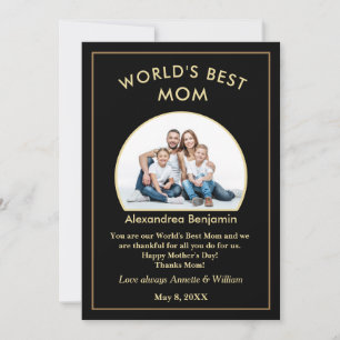 Custom Best Mum Mother Family Photo Personalise Card