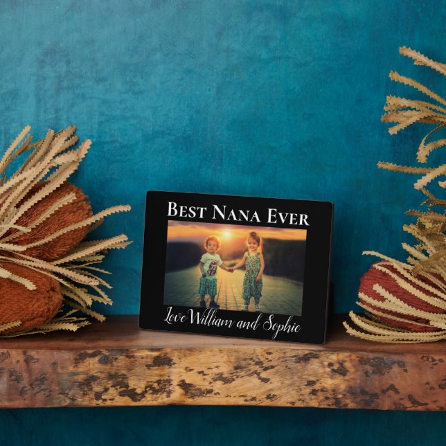Custom Best Nana Ever Photo Keepsake  Plaque (Side)
