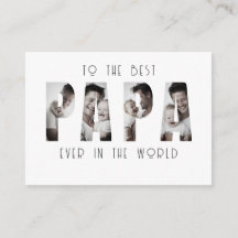 Custom Best Papa Ever Photo Collage