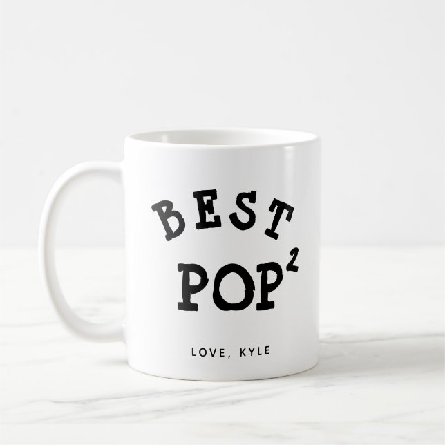 custom best pop pop grand dad father's day coffee coffee mug (Left)