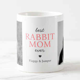 Custom Best Rabbit Mum Ever Photo Collage Coffee Mug