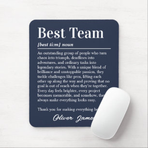 Custom Best Team Definition Professional Mouse Mat