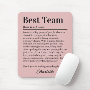 Custom Best Team Definition Thank You Team Mouse Mat