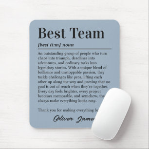 Custom Best Team Definition Workplace Mouse Mat