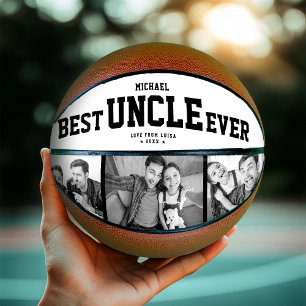 Custom BEST UNCLE EVER Modern Cool Family 3 Photo  Basketball