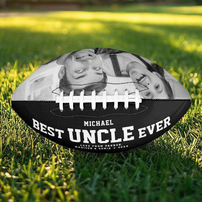 Custom BEST UNCLE EVER Modern Cool Family Photo American Football (Creator Uploaded)
