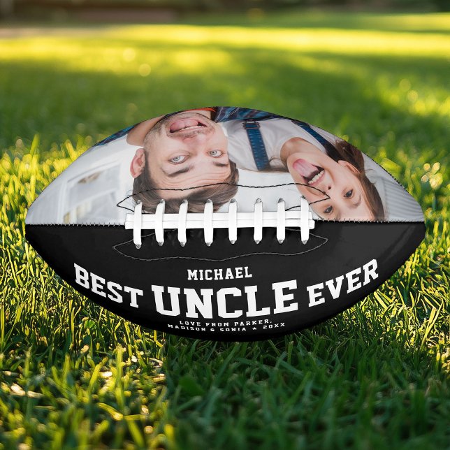 Custom BEST UNCLE EVER Modern Cool Family Photo American Football (Creator Uploaded)