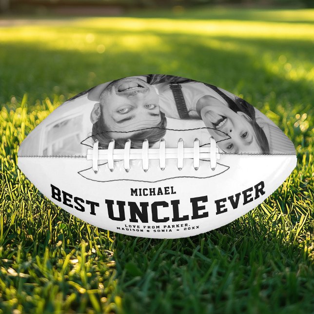 Custom BEST UNCLE EVER Modern Cool Family Photo American Football (Creator Uploaded)