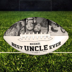 Custom BEST UNCLE EVER Modern Cool Photo Collage American Football