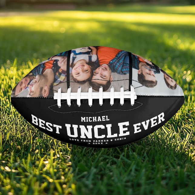 Custom BEST UNCLE EVER Modern Cool Photo Collage American Football (Creator Uploaded)
