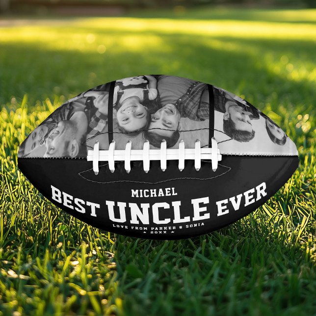 Custom BEST UNCLE EVER Modern Cool Photo Collage F American Football (Creator Uploaded)