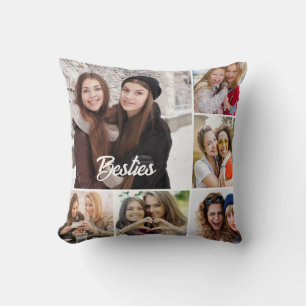 Custom "Besties" Photo Collage Cushion