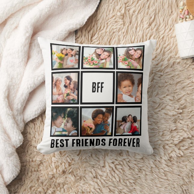 Custom BFF Best Friends Forever 8 Photo Collage Cushion (Blanket)