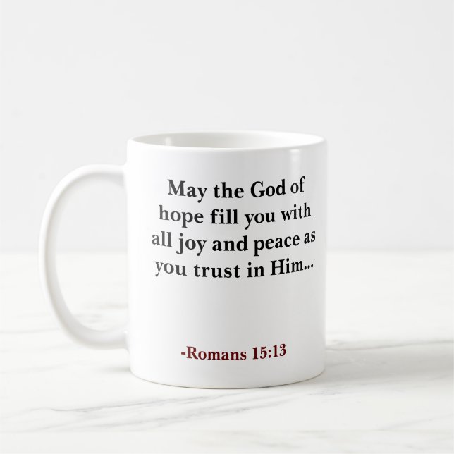 Custom bible verse Christian  Coffee Mug (Left)