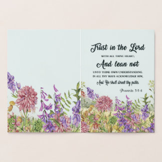 Custom Bible Verse Floral Greeting Cards
