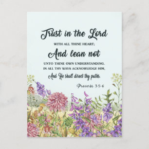 Custom Bible Verse Floral Greeting Cards