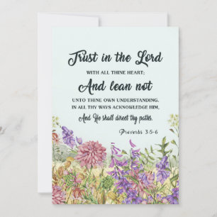 Custom Bible Verse Floral Greeting Cards