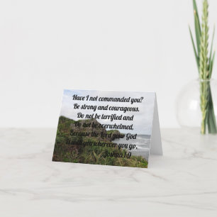 Custom Bible Verse Over Shoreline Thank You Card