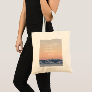 Custom Bible Verse Swiss Alps Custom Photo Tote Bag