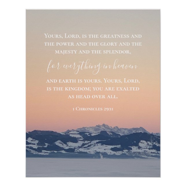 Custom Bible Verse | Swiss Alps Original Photo Poster (Front)