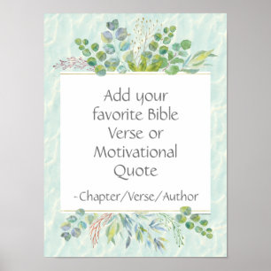 Custom Bible Verse Wall Decor Eucalyptus Leaf