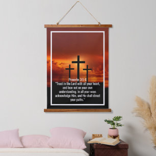 Custom bible verses quotes and personalised word hanging tapestry