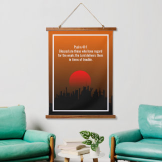 Custom bible verses quotes and personalised word  hanging tapestry
