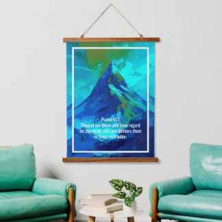 Custom bible verses quotes and personalised word  hanging tapestry