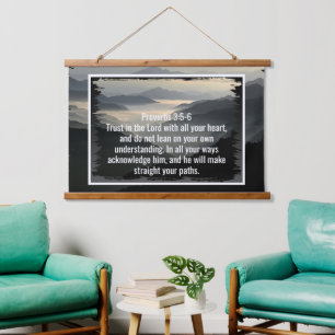 Custom bible verses quotes and personalised word hanging tapestry