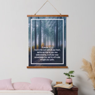 Custom bible verses quotes and personalised word hanging tapestry
