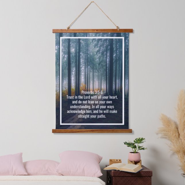 Custom bible verses quotes and personalised word  hanging tapestry (Bedroom)