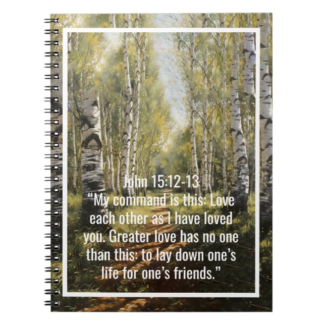 Custom bible verses quotes and personalised word  notebook (Front)