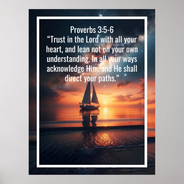 Custom bible verses quotes and personalised word  poster (Front)