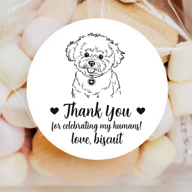 Custom Bichon Frise Dog Wedding Favour Stickers (Creator Uploaded)