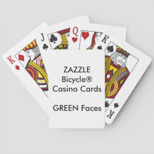 Custom Bicycle® Casino Playing Cards GREEN FACES