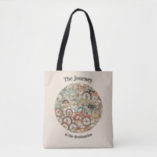 Custom Bicycle Journey Everyday Carryall Tote Bag